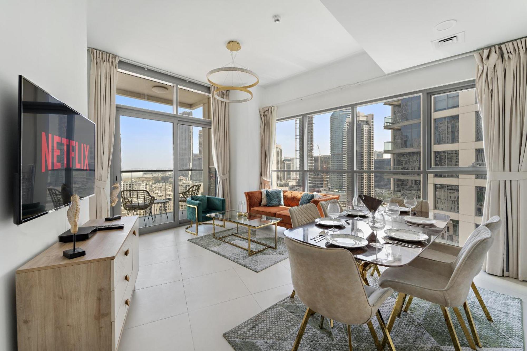 Vayk - Spacious 2 Bd With Burj Khalifa Views Dubai